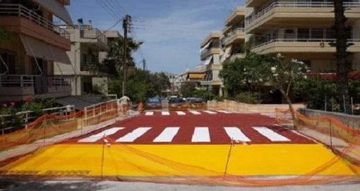 Όψη ολοκληρωμένης υπερυψωμένης διάβασης-